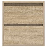 vidaXL Noptiera montata pe perete Stejar Sonoma 38x34x40 cm