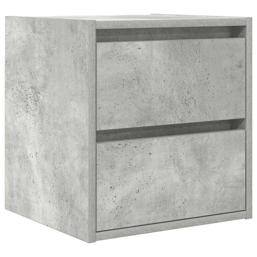 vidaXL Noptiera de perete gri beton 38x34x40 cm
