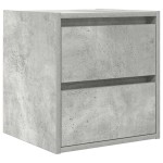 vidaXL Noptiera de perete gri beton 38x34x40 cm