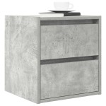 vidaXL Noptiera de perete gri beton 38x34x40 cm
