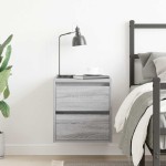 vidaXL Noptiera montata pe perete gri Sonoma 38x34x40 cm