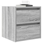 vidaXL Noptiere montate pe perete 2 buc Gri Sonoma 38x34x40 cm vidaXL Noptiere montate pe perete 2 buc Gri Sonoma 38x34x40 cm