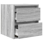 vidaXL Noptiere montate pe perete 2 buc Gri Sonoma 38x34x40 cm vidaXL Noptiere montate pe perete 2 buc Gri Sonoma 38x34x40 cm