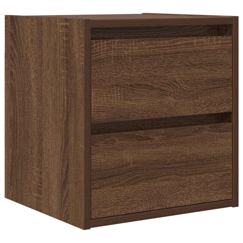 vidaXL Noptiera montata pe perete Stejar maro 38x34x40 cm