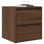 vidaXL Noptiera montata pe perete Stejar maro 38x34x40 cm