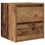 vidaXL Noptiera montata pe perete lemn vechi 38x34x40 cm