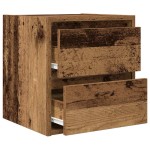 vidaXL Noptiera montata pe perete lemn vechi 38x34x40 cm
