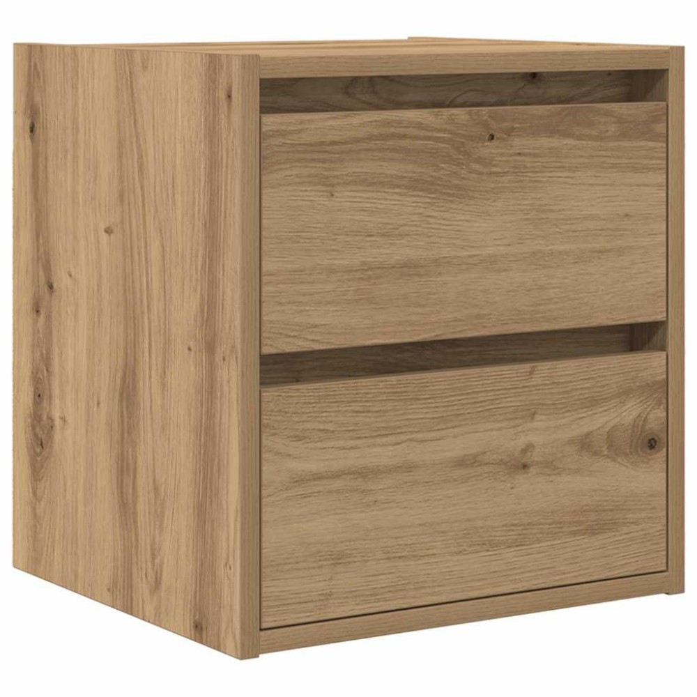 vidaXL Noptiera montata pe perete Stejar Artizanal 38x34x40 cm