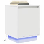 vidaXL Noptiera cu lumini LED alb 38x34x50 cm vidaXL Noptiera cu lumini LED alb 38x34x50 cm