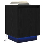 vidaXL Noptiera cu lumini LED Negru 38x34x50 cm vidaXL Noptiera cu lumini LED Negru 38x34x50 cm