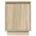 vidaXL Noptiera cu lumini LED Stejar Sonoma 38x34x50 cm vidaXL Noptiera cu lumini LED Stejar Sonoma 38x34x50 cm