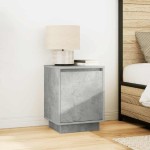 vidaXL Noptiere cu lumini LED 2 buc Beton Gri 38x34x50 cm vidaXL Noptiere cu lumini LED 2 buc Beton Gri 38x34x50 cm
