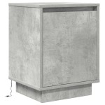 vidaXL Noptiere cu lumini LED 2 buc Beton Gri 38x34x50 cm vidaXL Noptiere cu lumini LED 2 buc Beton Gri 38x34x50 cm