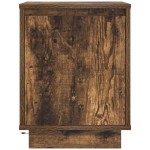 vidaXL Noptiera cu lumini LED Stejar afumat 38x34x50 cm vidaXL Noptiera cu lumini LED Stejar afumat 38x34x50 cm