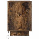 vidaXL Noptiera cu lumini LED Stejar afumat 38x34x50 cm vidaXL Noptiera cu lumini LED Stejar afumat 38x34x50 cm