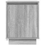vidaXL Noptiera cu lumini LED Gri Sonoma 38x34x50 cm vidaXL Noptiera cu lumini LED Gri Sonoma 38x34x50 cm
