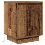 vidaXL Noptiera cu lumini LED Lemn vechi 38x34x50 cm vidaXL Noptiera cu lumini LED Lemn vechi 38x34x50 cm