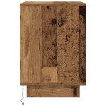 vidaXL Noptiera cu lumini LED Lemn vechi 38x34x50 cm vidaXL Noptiera cu lumini LED Lemn vechi 38x34x50 cm