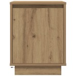 vidaXL Noptiera cu lumini LED Stejar Artisan 38x34x50 cm vidaXL Noptiera cu lumini LED Stejar Artisan 38x34x50 cm