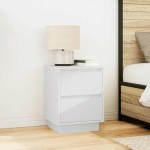 vidaXL Noptiera cu lumini LED alb 38x34x50 cm vidaXL Noptiera cu lumini LED alb 38x34x50 cm