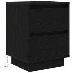 vidaXL Noptiera cu lumini LED Negru 38x34x50 cm vidaXL Noptiera cu lumini LED Negru 38x34x50 cm