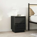 vidaXL Noptiere cu lumini LED 2 buc Negru 38x34x50 cm vidaXL Noptiere cu lumini LED 2 buc Negru 38x34x50 cm