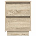 vidaXL Noptiera cu lumini LED Stejar Sonoma 38x34x50 cm vidaXL Noptiera cu lumini LED Stejar Sonoma 38x34x50 cm