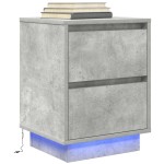 vidaXL Noptiera cu lumini LED Gri beton 38x34x50 cm vidaXL Noptiera cu lumini LED Gri beton 38x34x50 cm
