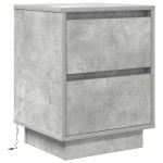 vidaXL Noptiera cu lumini LED Gri beton 38x34x50 cm vidaXL Noptiera cu lumini LED Gri beton 38x34x50 cm