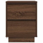 vidaXL Noptiera cu lumini LED Stejar maro 38x34x50 cm vidaXL Noptiera cu lumini LED Stejar maro 38x34x50 cm