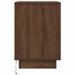 vidaXL Noptiera cu lumini LED Stejar maro 38x34x50 cm vidaXL Noptiera cu lumini LED Stejar maro 38x34x50 cm