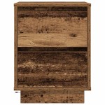 vidaXL Noptiera cu lumini LED Lemn vechi 38x34x50 cm vidaXL Noptiera cu lumini LED Lemn vechi 38x34x50 cm