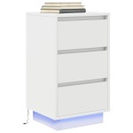 vidaXL Noptiera cu lumini LED alb 38x34x65 cm vidaXL Noptiera cu lumini LED alb 38x34x65 cm