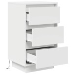 vidaXL Noptiera cu lumini LED alb 38x34x65 cm vidaXL Noptiera cu lumini LED alb 38x34x65 cm