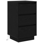 vidaXL Noptiera cu lumini LED Negru 38x34x65 cm vidaXL Noptiera cu lumini LED Negru 38x34x65 cm