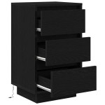 vidaXL Noptiera cu lumini LED Negru 38x34x65 cm vidaXL Noptiera cu lumini LED Negru 38x34x65 cm