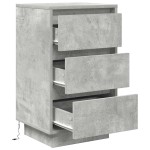 vidaXL Noptiera cu lumini LED Gri beton 38x34x65 cm vidaXL Noptiera cu lumini LED Gri beton 38x34x65 cm
