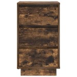 vidaXL Noptiera cu lumini LED Stejar afumat 38x34x65 cm vidaXL Noptiera cu lumini LED Stejar afumat 38x34x65 cm