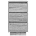 vidaXL Noptiera cu lumini LED Gri Sonoma 38x34x65 cm vidaXL Noptiera cu lumini LED Gri Sonoma 38x34x65 cm
