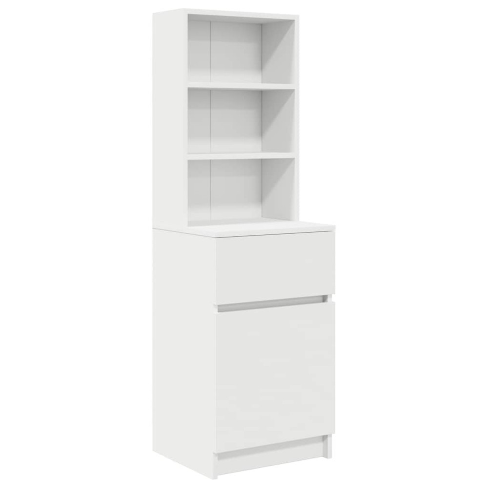 vidaXL Noptiera alb 39x35x125 cm lemn prelucrat