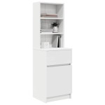 vidaXL Noptiera alb 39x35x125 cm lemn prelucrat vidaXL Noptiera alb 39x35x125 cm lemn prelucrat