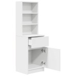 vidaXL Noptiera alb 39x35x125 cm lemn prelucrat vidaXL Noptiera alb 39x35x125 cm lemn prelucrat