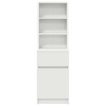 vidaXL Noptiera alb 39x35x125 cm lemn prelucrat vidaXL Noptiera alb 39x35x125 cm lemn prelucrat