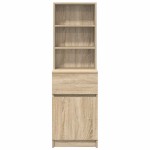 vidaXL Noptiera Stejar Sonoma 39x35x125 cm Lemn prelucrat