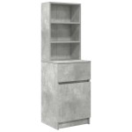 vidaXL Noptiera gri beton 39x35x125 cm lemn prelucrat
