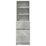 vidaXL Noptiera gri beton 39x35x125 cm lemn prelucrat