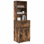 vidaXL Noptiera stejar afumat 39x35x125 cm lemn de stratificat