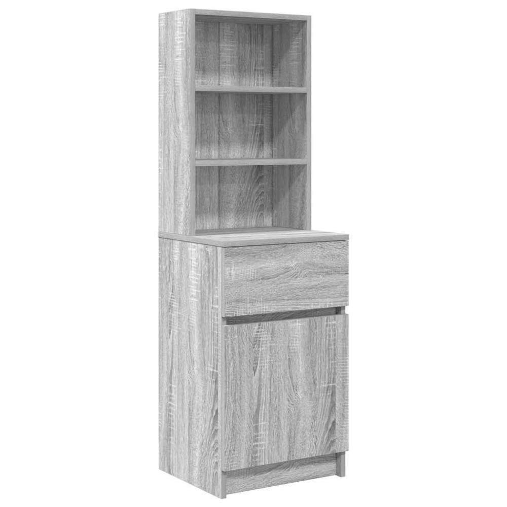 vidaXL Noptiera gri Sonoma 39x35x125 cm lemn prelucrat