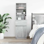 vidaXL Noptiera gri Sonoma 39x35x125 cm lemn prelucrat