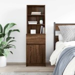 vidaXL Noptiera din stejar maro 39x35x125 cm lemn prelucrat